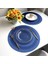 6 Adet Pvc Masaüstü Serisi Iç/dış Mekan Dokuma Yuvarlak Placemats Seti, 13.75 Inç (Yurt Dışından) 5