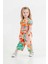 Orange Poplin Kumaş Pantolonlu Kız Çocuk Takımı 2-5 Yaş 241290 2