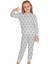 *elmp Gri Kedicikli %100 Pamuk Kız Çocuk Pijama Takımı 1-9 Yaş 4037 1