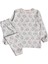 *elmp Gri Kedicikli %100 Pamuk Kız Çocuk Pijama Takımı 1-9 Yaş 4037 2