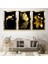 Altın Renk Çiçek Kelebek Modern Gold Pleksi Kenar Mdf Tablo 1