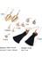 Moda Bohemian 6 Çift Yaratıcı Kombinasyon Küpe Kadınlar Için Püskül Geometrik Charm Uzun Küpe Kulak Damızlık Seti (Yurt Dışından) 5