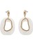 Küpe Akrilik Alaşım Geometrik Dangle Kabuk Küpe Bayan Vintage Sweety Oval Şekilli Pendientes Altın (Yurt Dışından) 1