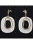 Küpe Akrilik Alaşım Geometrik Dangle Kabuk Küpe Bayan Vintage Sweety Oval Şekilli Pendientes Altın (Yurt Dışından) 4