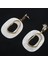 Küpe Akrilik Alaşım Geometrik Dangle Kabuk Küpe Bayan Vintage Sweety Oval Şekilli Pendientes Altın (Yurt Dışından) 5