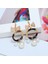Moda Kristal Yay Inci Küpe Genç Kız Takısı Yuvarlak Asetat Küpe (Yurt Dışından) 3
