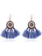 Vintage Boho Etnik Yuvarlak Dangle Bildirimi Fringe Damla Küpe Kadınlar Için Düğün Parti Yıldönümü Takı Süsler Mavi + Bronz (Yurt Dışından) 1