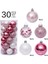 30 Adet Noel Ağacı Top Süsleme Seti Kırılmaz Dekor Topları-Pembe (Yurt Dışından) 2