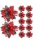 20 Adet 14,5 cm Simli Yapay Noel Çiçekleri, E (Yurt Dışından) 1