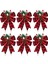 12 Adet Noel Siyah Kırmızı Fiyonk Noel Ağacı Dekorasyonu Fiyonkları (Yurt Dışından) 1