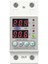 3x Din Raylı Çift Ekran Ayarlanabilir Aşırı Gerilim Akım ve Düşük Gerilim Koruyucu Cihaz Rölesi 40A 220V 230V (Yurt Dışından) 5