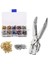 400 Adet 3/16 Inç Metal Grommets Kiti, 1 Adet Kuşgözü Delik Delme Pensesi, Metal Halkalar Kitleri Ayakkabı Halkaları Grommet Setleri (Yurt Dışından) 3