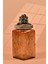El Yapımı Özel Tasarım Kavanoz - 1000 ml - Vakumlu Ahşap Kapaklı (Vişne Detaylı) - Medium Amber Çiçekli Kare Cam - Mutfak ve Ev Dekorasyonu 1