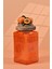El Yapımı Özel Tasarım Kavanoz - 1000 ml - Vakumlu Ahşap Kapaklı (Kayısı Detaylı) - Turuncu Çizgili Cam - Mutfak ve Ev Dekorasyonu 1