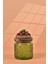 El Yapımı Özel Tasarım Kavanoz - 500 ml - Vakumlu Ahşap Kapaklı (Çilek Detaylı) - Yeşil Çiçekli Yuvarlak Cam - Mutfak ve Ev Dekorasyonu 2