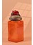 El Yapımı Özel Tasarım Kavanoz - 1000 ml - Vakumlu Ahşap Kapaklı (Biber Detaylı) - Turuncu Çizgili Cam - Mutfak ve Ev Dekorasyonu 3
