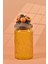El Yapımı Özel Tasarım Kavanoz - 1000 ml - Vakumlu Ahşap Kapaklı (Kayısı Detaylı) - Sarı Çiçekli Yuvarlak Cam - Mutfak ve Ev Dekorasyonu 1