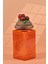 El Yapımı Özel Tasarım Kavanoz - 1000 ml - Vakumlu Ahşap Kapaklı (Domates Detaylı) - Turuncu Çizgili Cam - Mutfak ve Ev Dekorasyonu 1