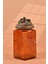 El Yapımı Özel Tasarım Kavanoz - 1000 ml - Vakumlu Ahşap Kapaklı (Böğürtlen Detaylı) - Dark Amber Çiçekli Kare Cam - Mutfak ve Ev Dekorasyonu Dark Amber 3
