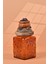 El Yapımı Özel Tasarım Karabiber Baharat Kavanozu - 700 ml - Vakumlu Ahşap Kapaklı (Turuncu Detaylı) - Dark Amber Çiçekli Cam - Mutfak ve Ev Dekorasyonu 1