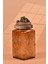 El Yapımı Özel Tasarım Kavanoz - 1000 ml - Vakumlu Ahşap Kapaklı (Çilek Detaylı) - Medium Amber Çiçekli Kare Cam - Mutfak ve Ev Dekorasyonu 2