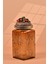 El Yapımı Özel Tasarım Kavanoz - 1000 ml - Vakumlu Ahşap Kapaklı (Çilek Detaylı) - Medium Amber Çiçekli Kare Cam - Mutfak ve Ev Dekorasyonu 3