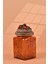 El Yapımı Özel Tasarım Kavanoz - 700 ml - Vakumlu Ahşap Kapaklı (Çilek Detaylı) - Dark Amber Çiçekli Kare Cam - Mutfak ve Ev Dekorasyonu 3