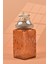 El Yapımı Özel Tasarım Tuz Baharat Kavanozu - 1000 ml - Vakumlu Ahşap Kapaklı (Dore Detaylı) - Light Amber Çiçekli Cam - Mutfak ve Ev Dekorasyonu 1