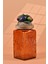 El Yapımı Özel Tasarım Kavanoz - 1000 ml - Vakumlu Ahşap Kapaklı (İncir Detaylı) - Dark Amber Çiçekli Kare Cam - Mutfak ve Ev Dekorasyonu 2