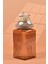 El Yapımı Özel Tasarım Tuz Baharat Kavanozu - 1000 ml -Vakumlu Ahşap Kapaklı (Dore Detaylı) - Light Amber Çizgili Cam - Mutfak ve Ev Dekorasyonu 1