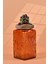 El Yapımı Özel Tasarım Kavanoz - 1000 ml - Vakumlu Ahşap Kapaklı (Vişne Detaylı) - Dark Amber Çiçekli Kare Cam - Mutfak ve Ev Dekorasyonu 1