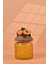 El Yapımı Özel Tasarım Kavanoz - 500 ml - Vakumlu Ahşap Kapaklı (Kayısı Detaylı) - Sarı Çiçekli Yuvarlak Cam - Mutfak ve Ev Dekorasyonu 1