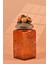 El Yapımı Özel Tasarım Kavanoz - 1000 ml - Vakumlu Ahşap Kapaklı (Kayısı Detaylı) - Dark Amber Çiçekli Kare Cam - Mutfak ve Ev Dekorasyonu 1