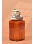 El Yapımı Özel Tasarım Tuz Baharat Kavanozu - 1000 ml - Vakumlu Ahşap Kapaklı (Dore Detaylı) - Dark Amber Çizgili Cam - Mutfak ve Ev Dekorasyonu 2