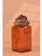 El Yapımı Özel Tasarım Kavanoz - 1000 ml - Vakumlu Ahşap Kapaklı (Çilek Detaylı) - Dark Amber Çiçekli Kare Cam - Mutfak ve Ev Dekorasyonu 2