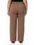 Büyük Beden Beli Arkadan Lastikli Boru Paça Klasik Vizon Pantolon 3