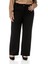 Büyük Beden Beli Arkadan Lastikli Boru Paça Klasik Siyah Pantolon 1