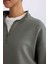 Fit Oversize Geniş Kalıp Dik Yaka Sporcu Sweatshirt D3796AX24WN 6