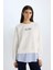 Relax Fit Bisiklet Yaka Baskılı Kalın Sweatshirt D9806AX24WN 5