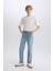 Erkek Çocuk Straight Fit Düz Paça Cepli Basic Düz Jean Pantolon C3697A824WN 1