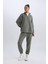 Fit Standart Fit Uzun Jogger Eşofman Altı Cepli Beli Paçası Lastikli E3546AX24WN 2
