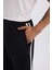 Fit Sporcu Jogger Eşofman Altı Standart Fit Standart Paça Skuba Dalgıç Kumaş Beli Lastikli Düz Paça E3932AX24WN 6