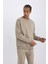 DeFactoFit Standart Fit Bisiklet Yaka Baskılı Pike Sweatshirt C9185AX24AU 3