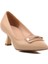 Poliüretan Bej Cilt Kadın Topuklu Ayakkabı 1