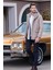 Taş Rengi Kaşe Dik Yaka Astarlı Slim Fit Dar Kesim Klasik Kaban 1008245272 1