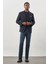 Koyu Lacivert Düz Gabardin Mono Yaka 2 Düğme Esnek 6 Drop Comfort Fit Casual Ceket 1002245165_200 2