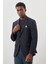 Koyu Lacivert Düz Gabardin Mono Yaka 2 Düğme Esnek 6 Drop Comfort Fit Casual Ceket 1002245165_200 3