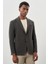 Koyu Haki Örme Kılıç Yaka 6 Drop Slim Fit Ceket 1002245155 1