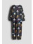 Tüm Mevsimler Pamuklu Alt Üst Pijama Takımı Füme Renk Mickey Mouse ve Arkadaşları Temalı 3