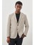Bej Kendinden Flannel Mono Yaka Esnek 6 Drop Slim Fit Casual Ceket 1002245167 3